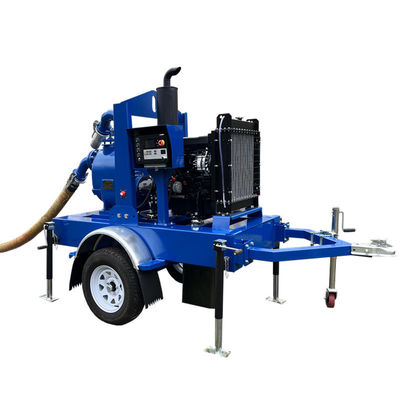 Купить Two-Wheel Self Priming Dewatering Pump Max Head 43m Agricultural Diesel Water Pumps for Irrigation online manufacture