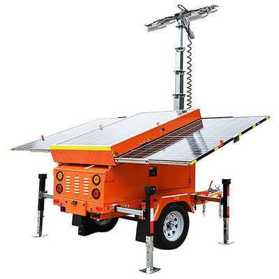 Купить Mobile Solar Light Tower LED lamps 240W 400W 600W Telescopic Light Tower Solar Light Towers for Sale online manufacture