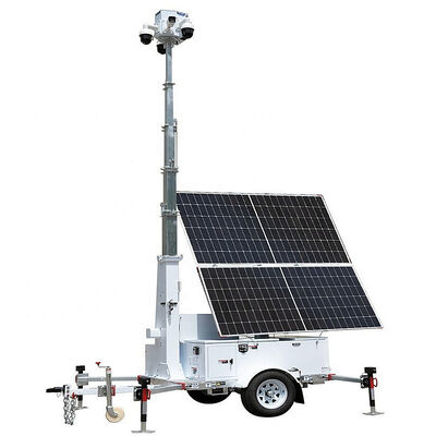 Купить Solar LED Light Tower Rotating Surveillance Camera Emergency Response Zones Portable Solar Light Tower online manufacture