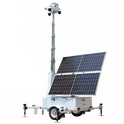 Купить Portable Surveillance Tower Wireless Connectivity 360 Degree Illumination System Solar Powered  Light Tower online manufacture