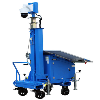 Купить Mobile Surveillance Tower CCTV Parking Lots Security Telescopic Light Tower 7mast Lifting Solar Light Tower online manufacture