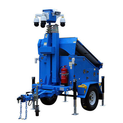 Купить Portable Solar Light Tower Rotating Surveillance Camera Construction Site Solar Powered Light Tower online manufacture