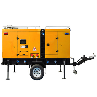 Дизельный насосный агрегат с сухим заполнением на 2 колесах для пожаротушения, дизельный водяной насос