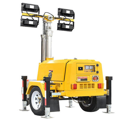 Дизельная генераторная осветительная вышка Промышленная осветительная вышка 4 × 1000 Вт MHD LED осветительная вышка на продажу