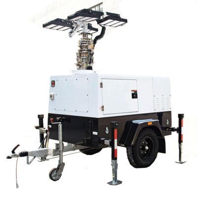 Мобильный генератор световой башни Дизельная лампа световой башни 4 × 500 Вт светодиодная промышленная световая башня