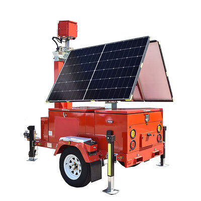 Security Surveillance Light Tower Infrared Night Vision Foldable Trailer Mounted Solar Lighting Towers