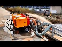 Прицепный насос для воды с твердой рукой 76 мм одноступенчатый насос дизельный двигатель самонагнетательный насос