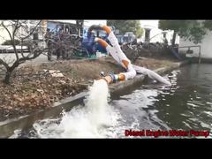 Мобильный водяной насос, самовсасывающая насосная головка 10 м, дизельный двигатель, водяной насос для орошения